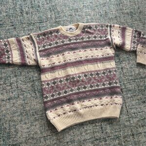 Vintage Scottish knit wool sweater